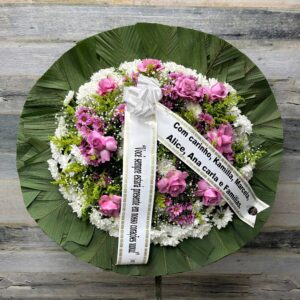 coroa de flores premium pequena